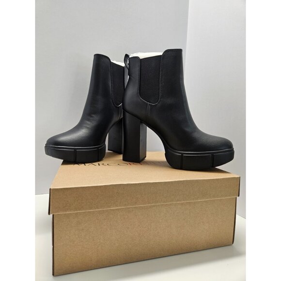 Marco Republic Women's Size 8, Black, Fargo, Chunky Heel Boots - Picture 7 of 16